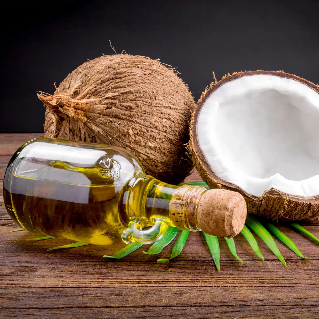 Nourishing coconut oil massage for skin and muscle health