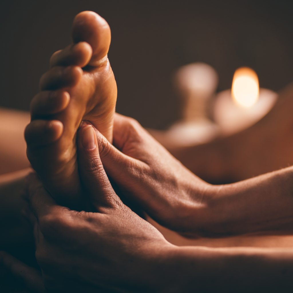 Foot massage for complete relaxation